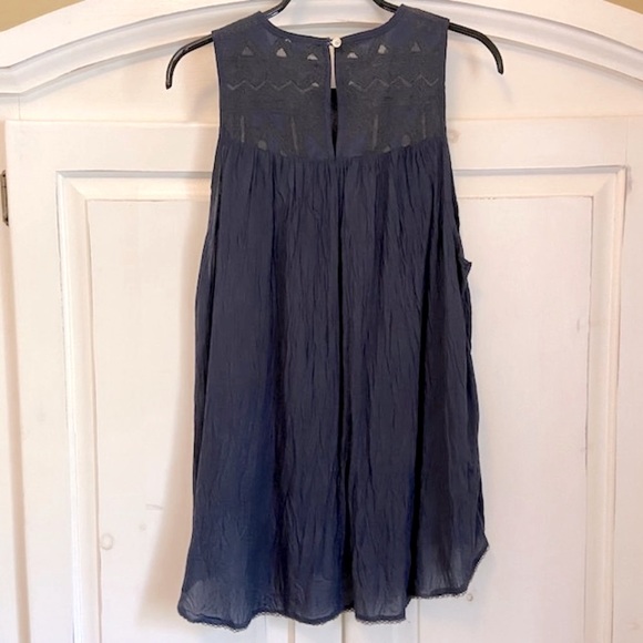 Wilfred Eclater Embroidered Tank Top in Navy - Picture 4 of 8